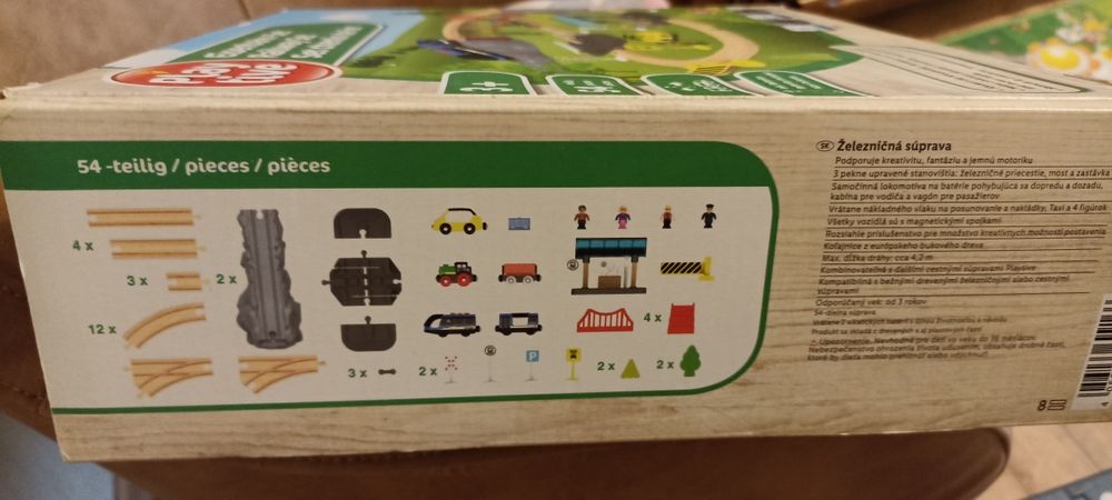 Kolejka drewniana - zestaw