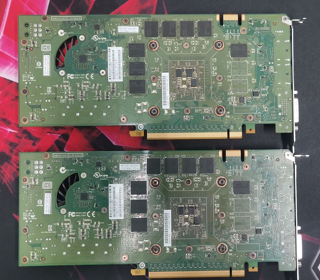 Dwie karty graficzna nvidia quadro 4000