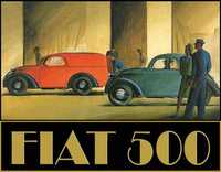 4 Placas decorativas retro da  FIAT,  novas, medidas: 30 x 20 cm