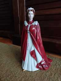 Figurka porcelana Royal Worchester Królowa Elżbieta 23 cm.