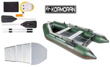 Ponton KORMORAN 300PP ZIELONY aluminiowa podłoga wędkarski motorowy