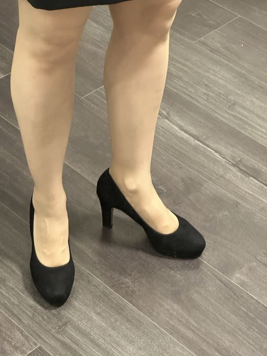 Туфли Clarks замш на каблуке р 39