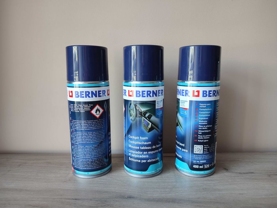 Pianka do czyszczenia kokpitu. BERNER 400ml