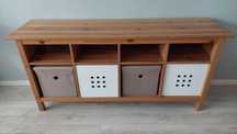 IKEA HEMNES szafka / komoda / rtv z pudełkami LITE DREWNO stan bdb
