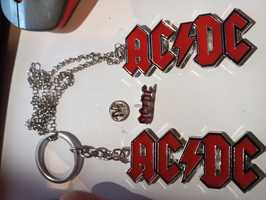 8 вещейНабор рок группа AC DC брелок кулон цепь значок пин Ас Дс