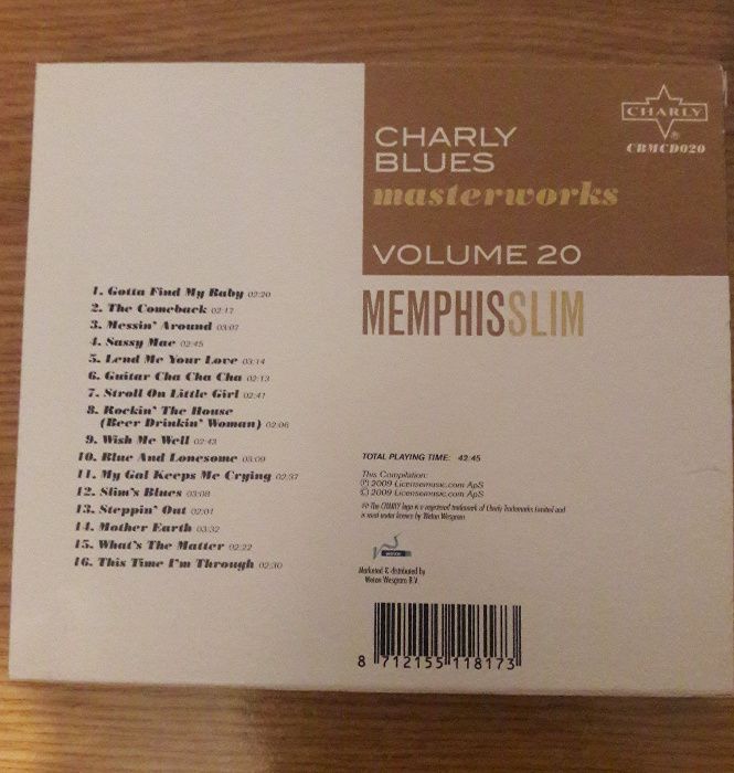 Charly Blues Masterwork vol. 20, Memphisslim, płyta CD