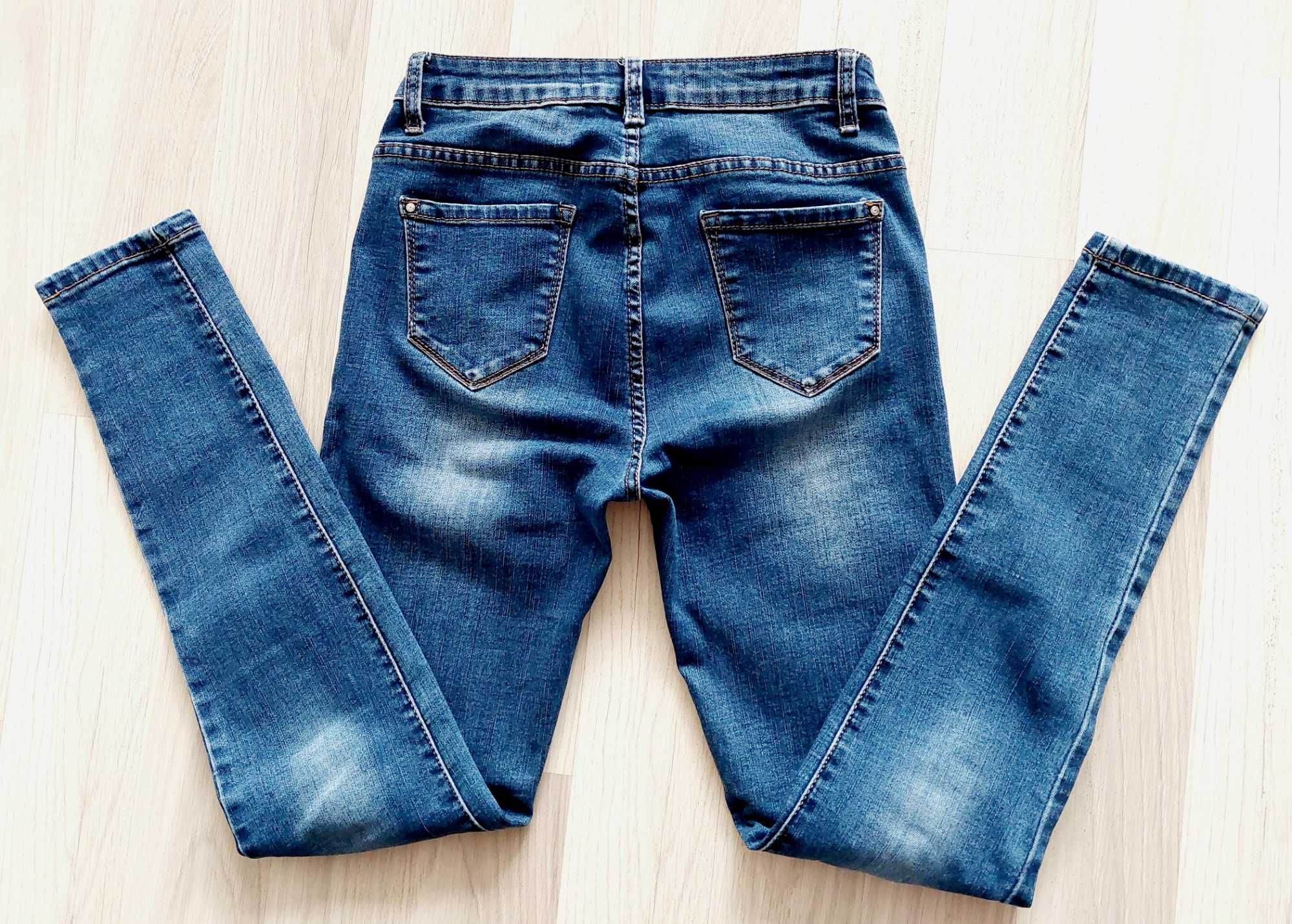 S spodnie ciemny granat jeans