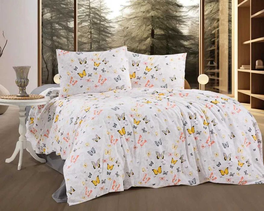 Евро (Двоспальний) комплект постільної білизни з фланелі. Туреччина.