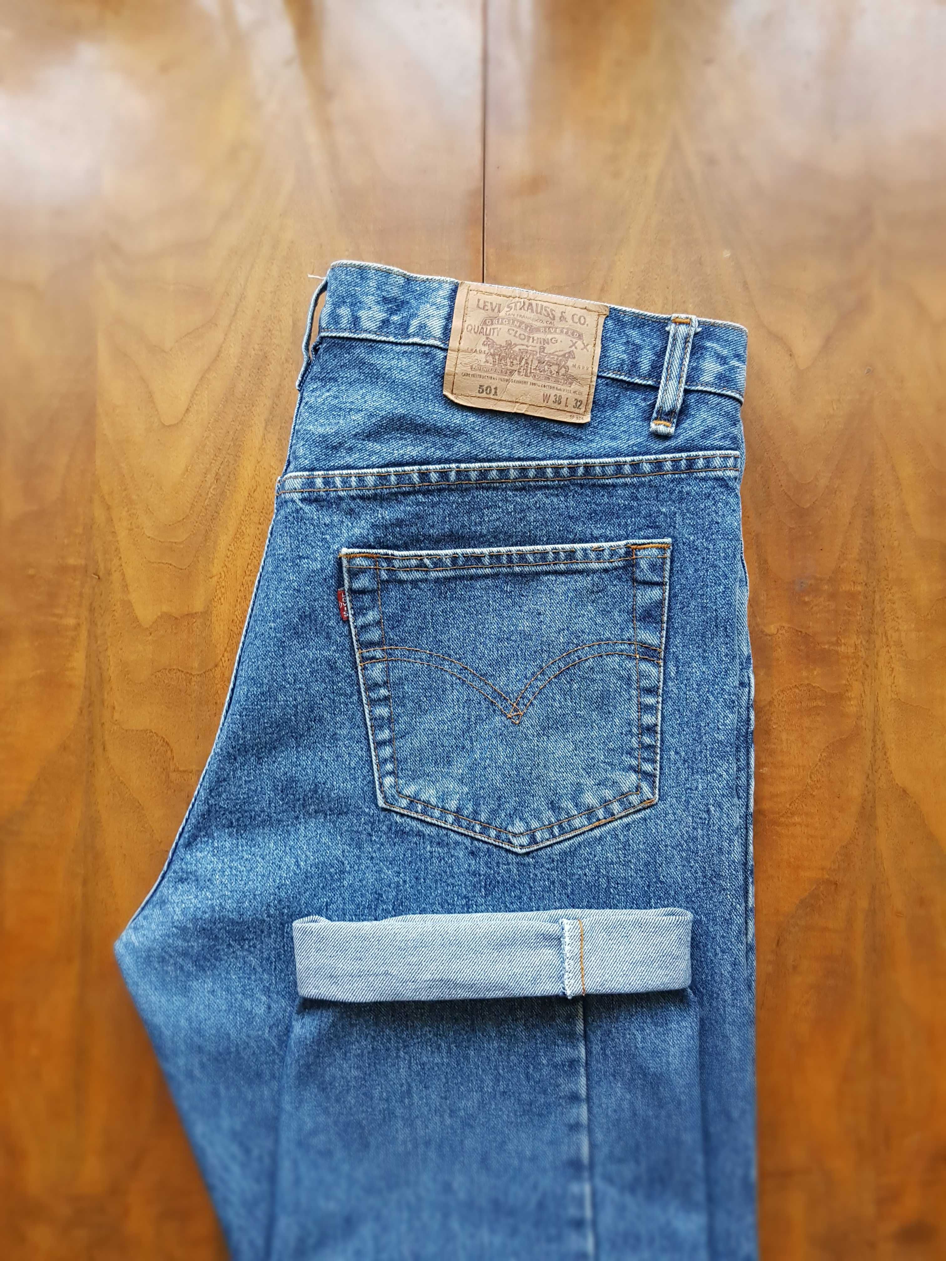 Джинсы (Levis 501 ) Made in USA ! W36/38-L32