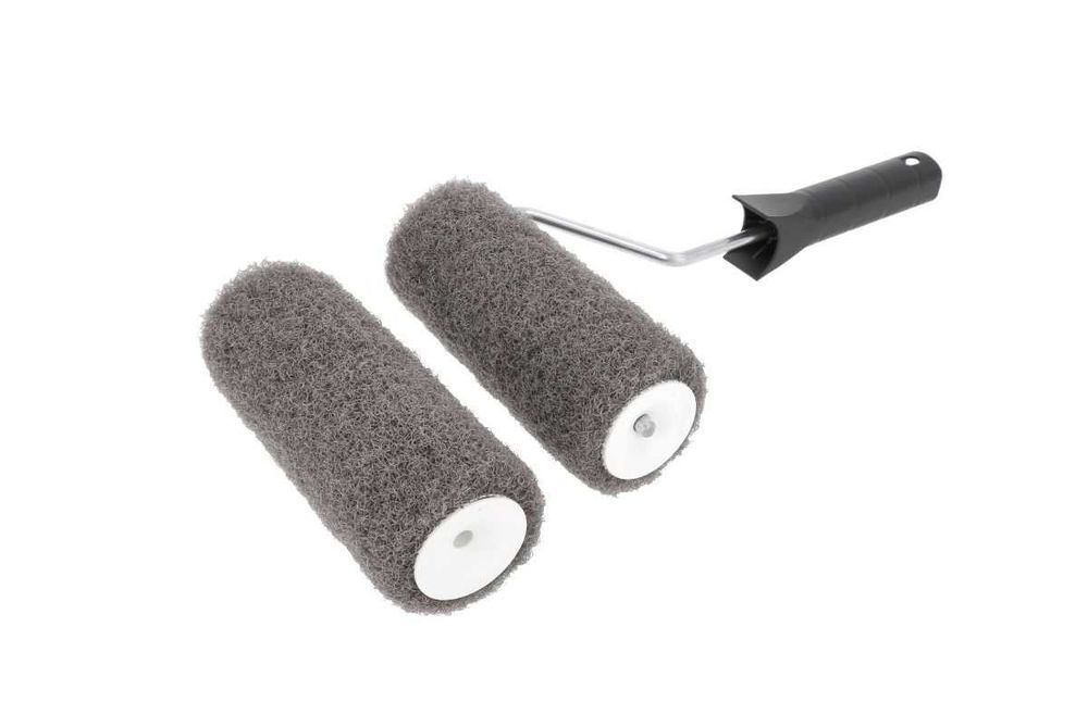 2x Wałek do gładzi gipsu 18cm + uchwyt 18 cm zestaw ZEBRA NABU