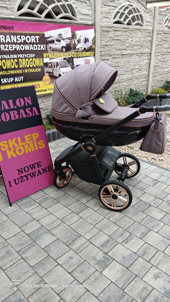 Wózek 2w1 Adbor oxv 3d, eko skóra, Sklep-Komis SALON BOBASA