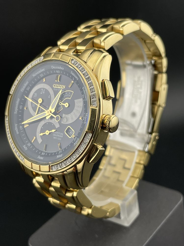 Zegsrek męski Citizen EcoDrive Diamonds wieczny kalendarz