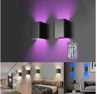 Kinkiet RGB 2SZT 16 kolorów Oświetlenie LED do dekoracji pokoju