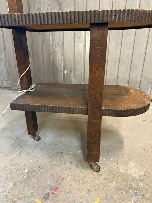 lampa podłogowa, zabytkowa, styl Art Deco