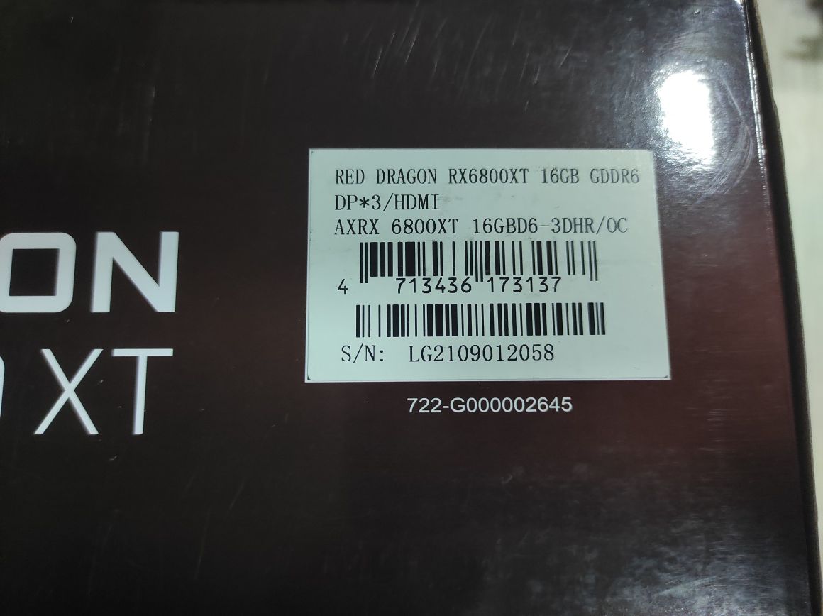 PowerColor Radeon RX 6800 XT 16 GB Red Dragon (AXRX 16GBD6-3DHR/OC)