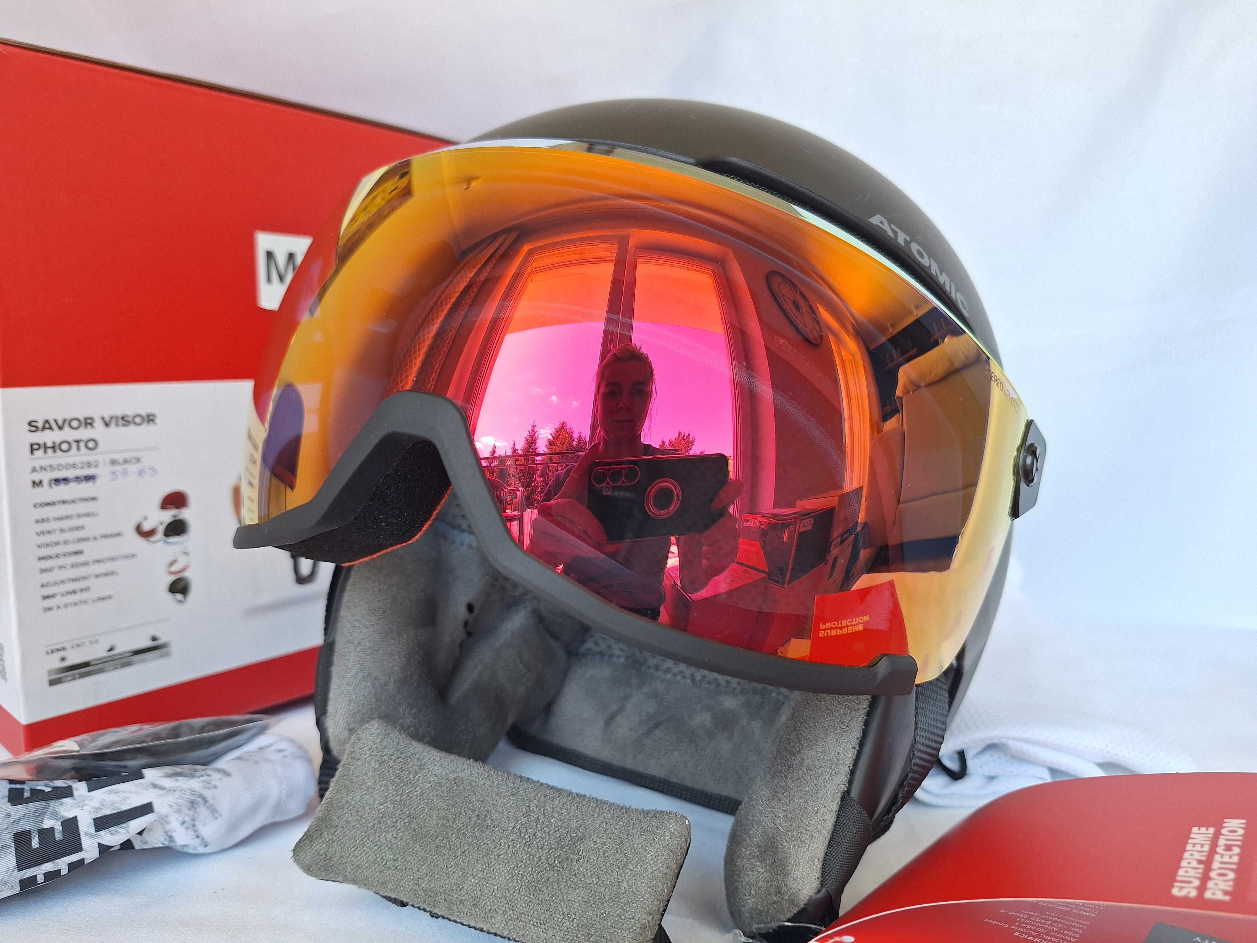Kask narciarski Atomic Savor Visor Photo Black L 59-63cm S1-3