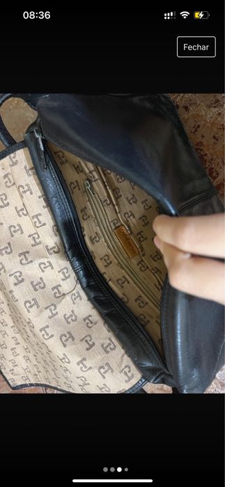 Mala de pele preta vintage