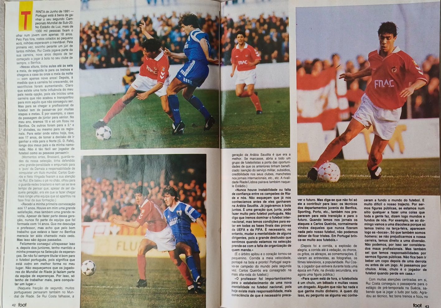 Benfica Rui Costa Revista de 1992 Rara