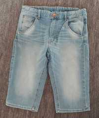 spodenki za kolano jeansowe z przetarciami 164cm H&M