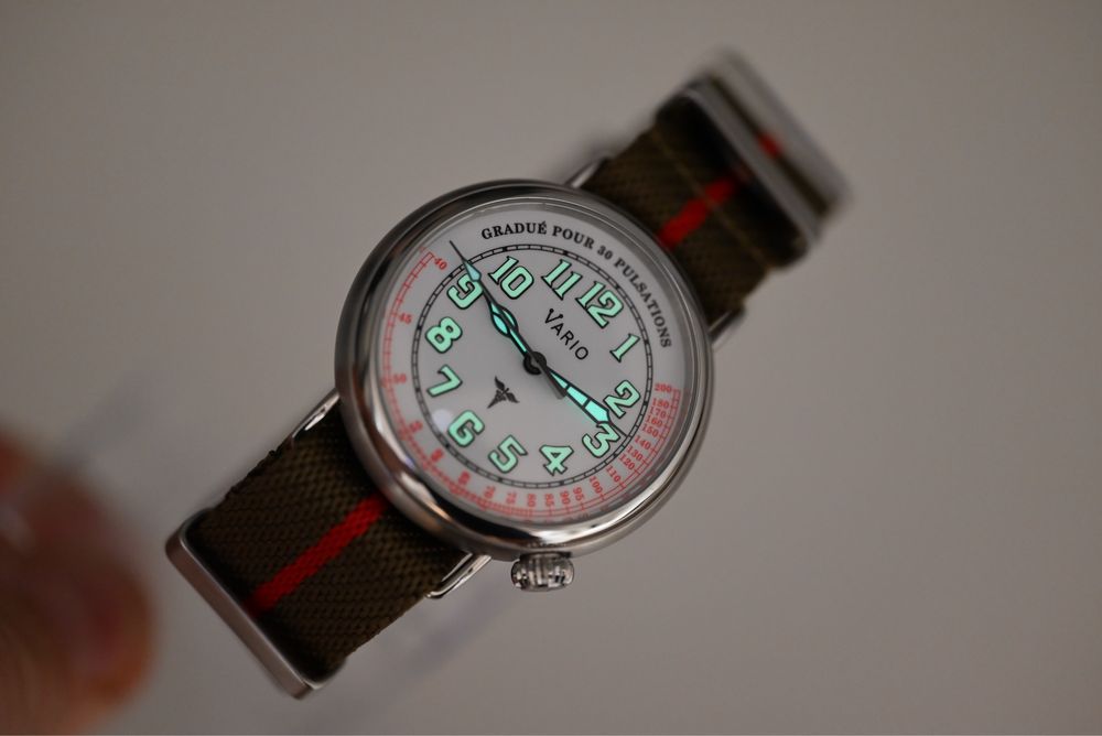 Zegarek okopowy Vario 1918 Medic 1918, biała tarcza emalia,