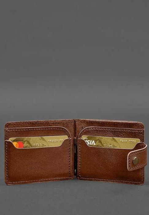 Шкіряне портмоне затискач