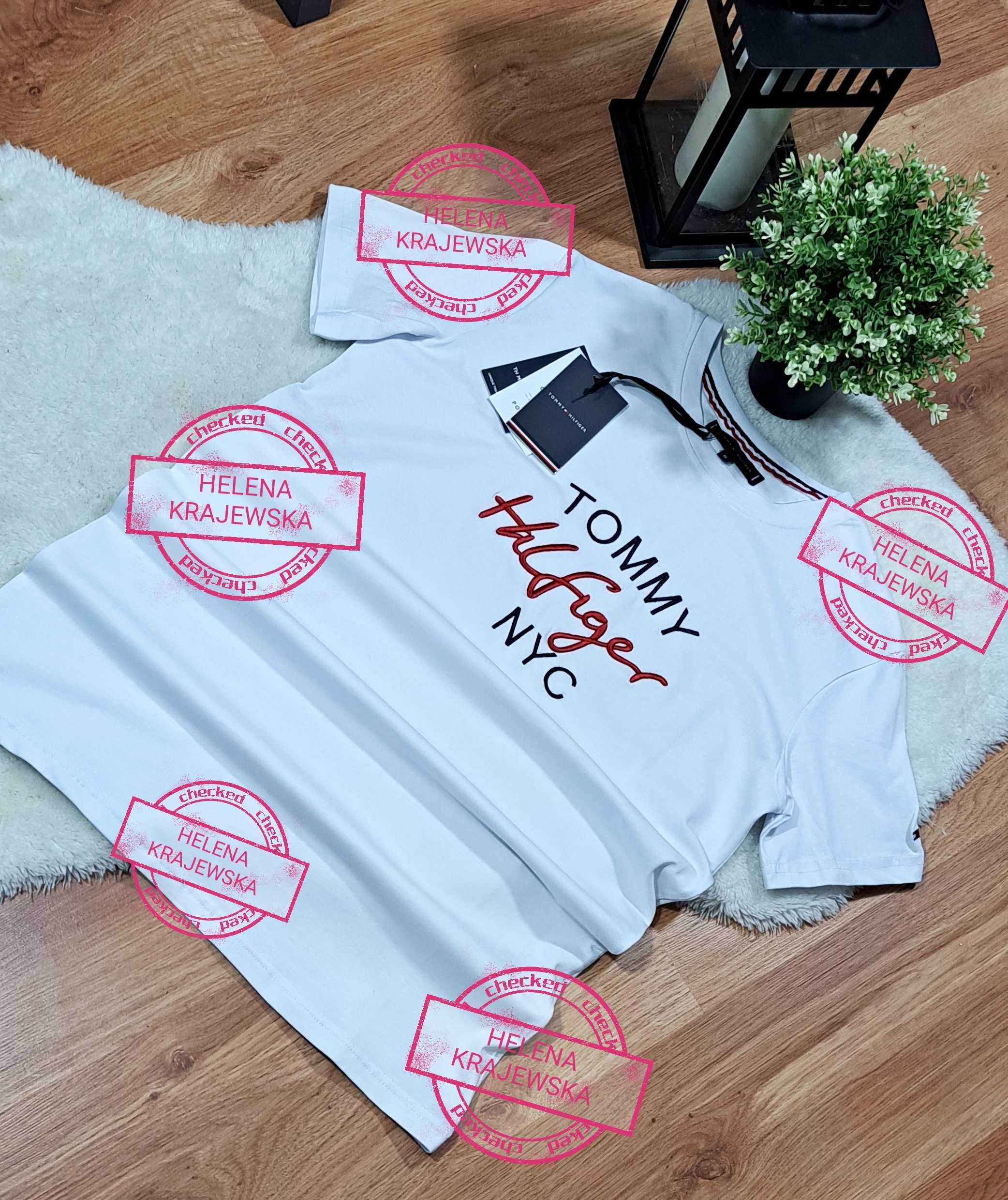 Koszulka męska Tommy Hilfiger NYC czarna biała Premium M L XL XXL