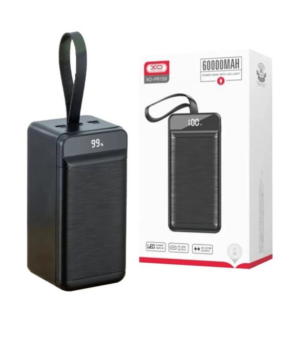 Power Bank 60000mAh XO PR159 PD20W+QC22.5W Black