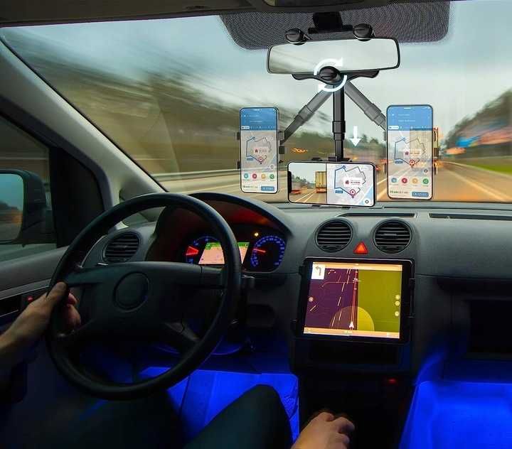 Uchwyt Samochodowy na Telefon na Lusterko OBROTOWY idealny na nawigacj