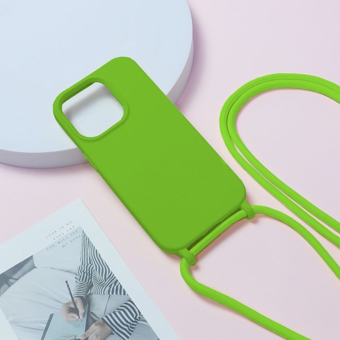 Strap Silicone Case Do Iphone 15 Wzór 1 Zielony