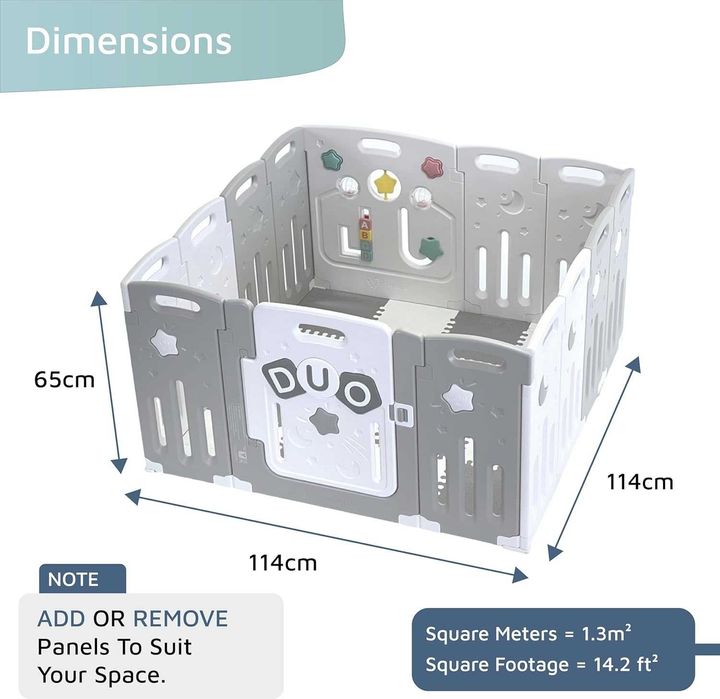 Parque Infantil DUO PLAYPEN - inclui bolas e brinquedos do parque
