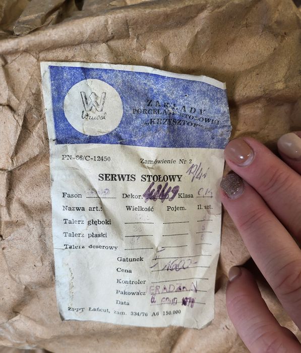 Zastawa stołowa  PRL wawel