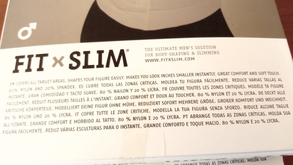 Roupa interior para homem.(Adelgaçante)
