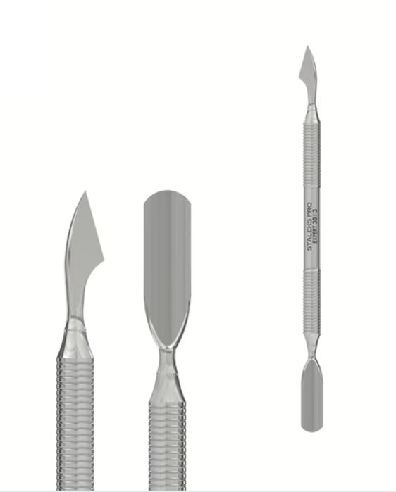 Лопатка маникюрная Staleks Pro Expert 30/3 (скругленный пушер+топорик)
