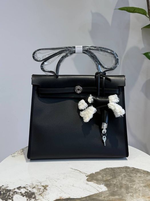 Сумка Hermes Herbag люкс чорна, коричнева, бежева, бордова, рожева