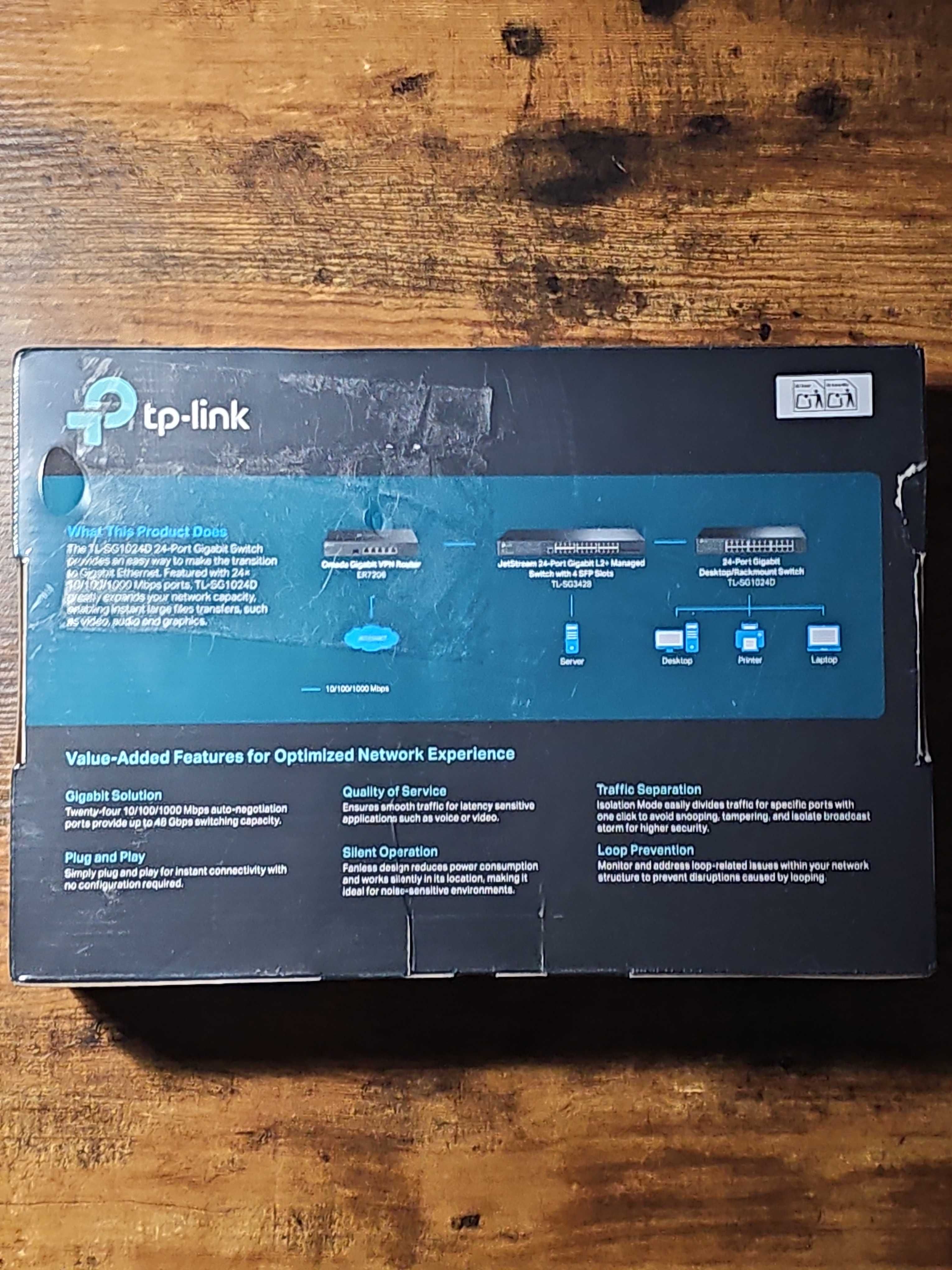 TP-Link 24-Port Gigabit Ethernet Switch, Rack-Mount/Desktop