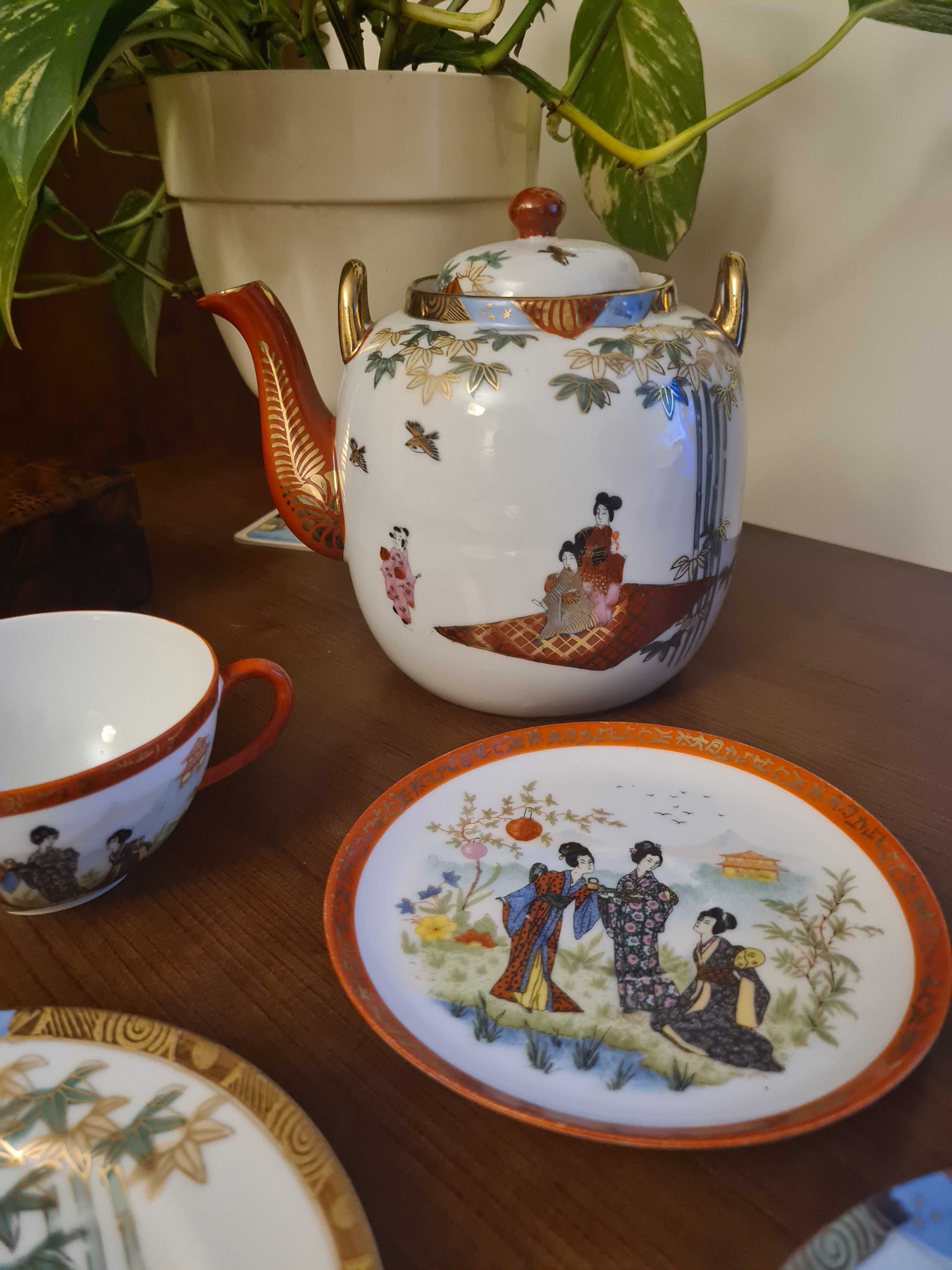 Chiński zestaw porcelana