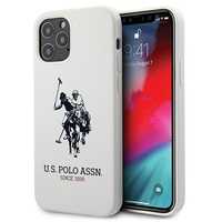 U.S. Polo Etui Silicone Hardcase do iPhone 12 Pro Max 6,7" - Biały