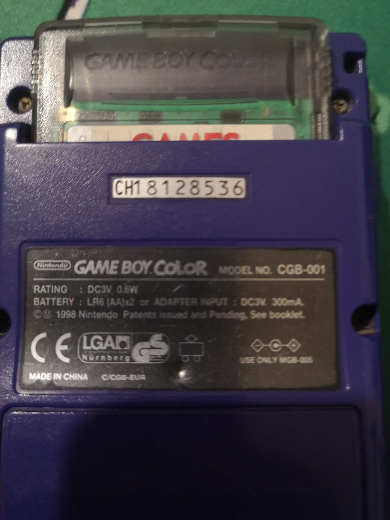 Game Boy color roxo original e a trnahar a 100%