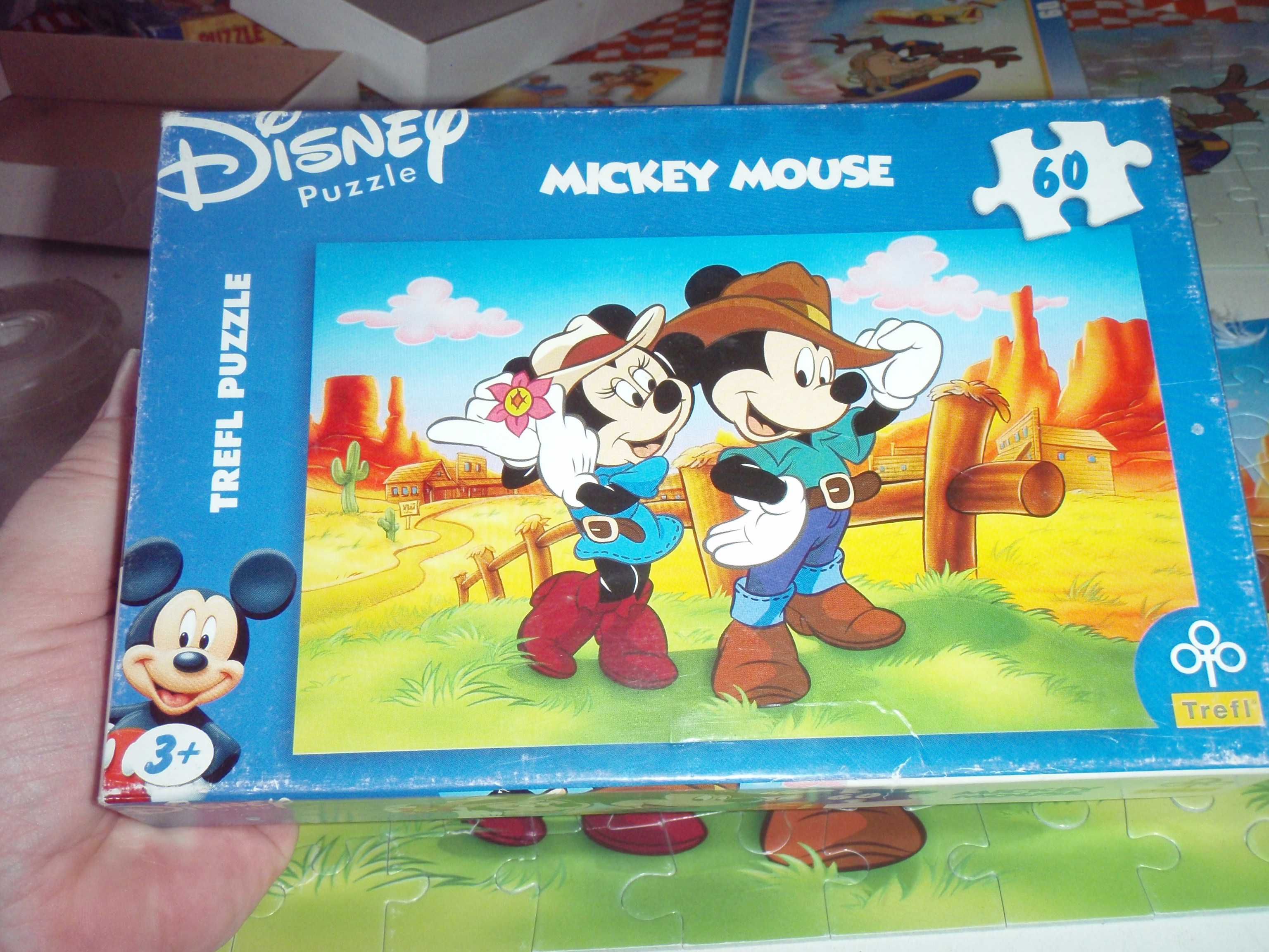 Puzzle 3 x 60 elem: Myszka Miki, Tom i Jerry , Zwierzak