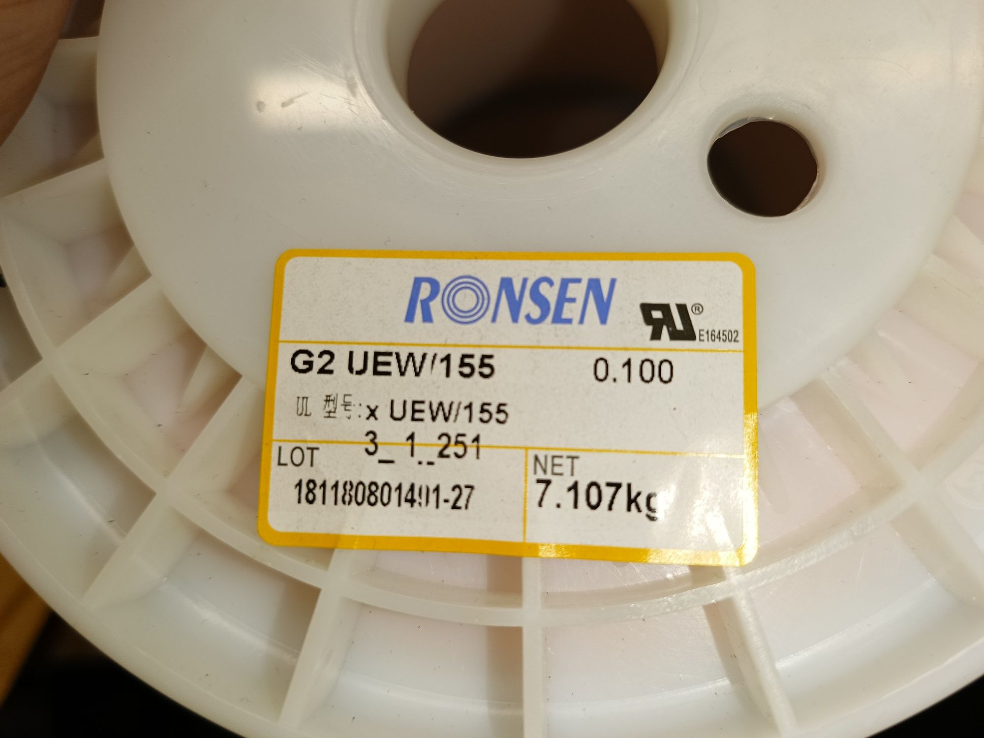 Przewód nawojowy okrągły miedziany Cu 0,1mm2 G2 155C