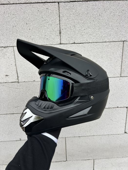 Новый мотошлем, эндуро шлем, кроссовый шлем, вело шлем, экипировка