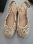 Beżowe boho espadryle z odkrytą piętą