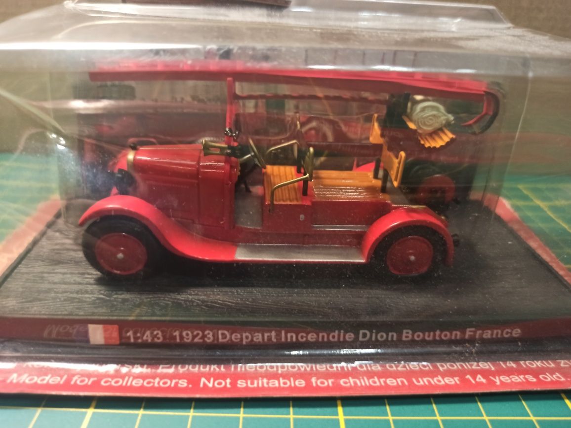 Model Kolekcjonerski 1923 Depart Incendie Dion Bouton France Straż