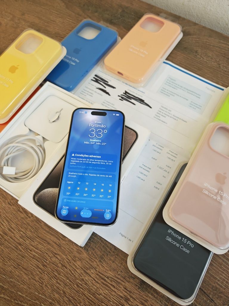 Iphone 15 Pro 128GB Natural Titanium, Seminovo C/Garantia Aceito Retom