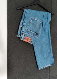 Niebieskie jeansy Lee regular fit straight spodnie jeansowe W32