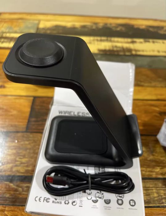 Ładowarka indukcyjna 3w1 apple iphone, apple watch, airpods, dokujaca