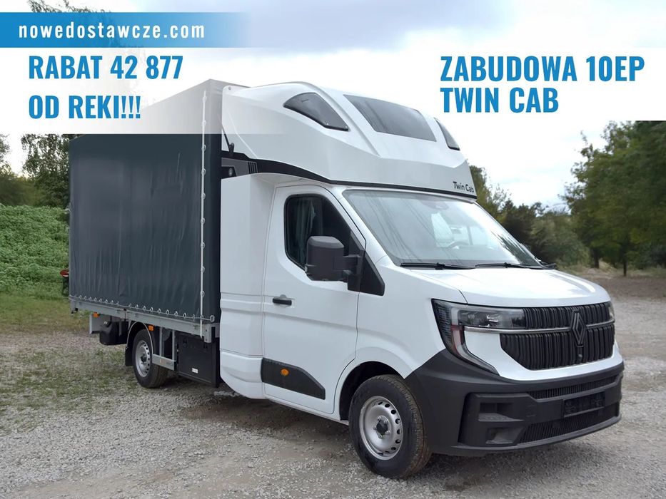 Renault Master Zabudowa Międzynarodowa TWIN CAB 170KM 10ep  plandeka 10EP | Zabudowa Międzynarodowa TWIN CAB | 4900 | Tył spanie