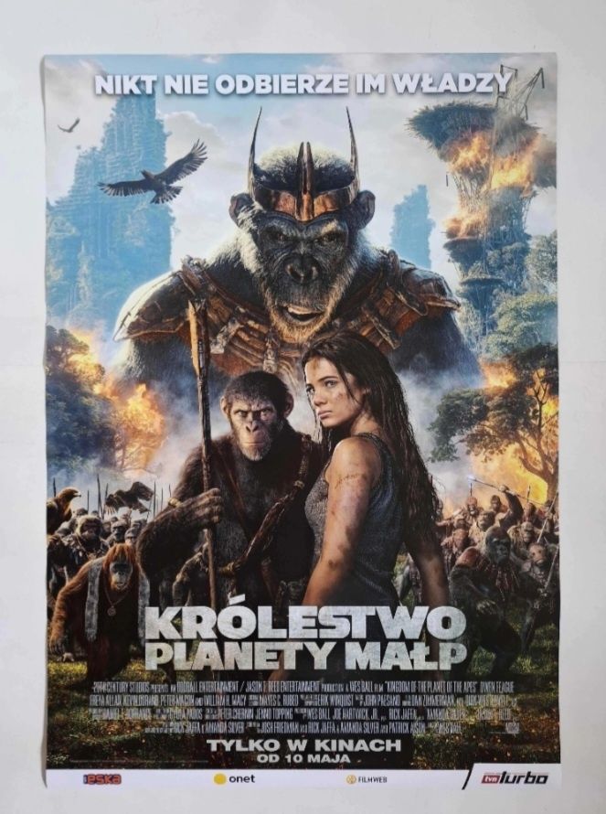 Królestwo planety małp plakat kinowy filmowy-oryginalny