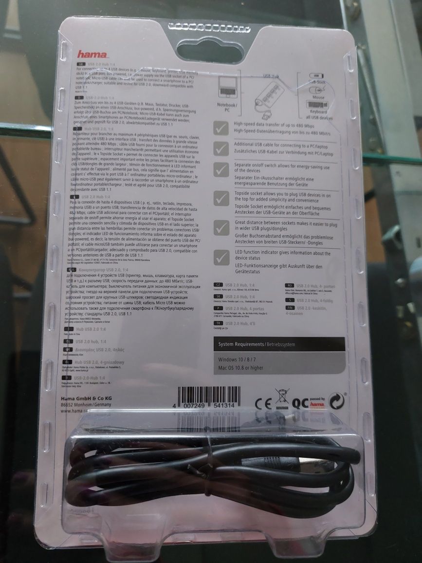 USB kabel mikro Hama