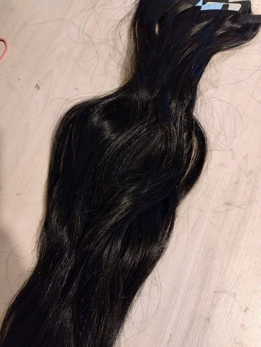 Włosy naturalne czarne 50 cm